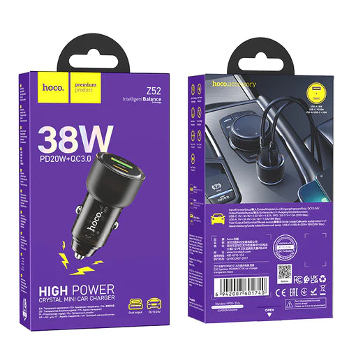 HOCO - 38W - Z52 - Super Fast Car Charger
