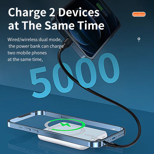 VFAN- 5000 mAh Power Bank- Wireless charging Power bank 15W Output