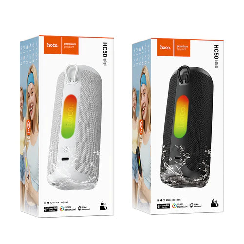 Hoco 8W Bluetooth Speaker with LED Light | FM & TWS Mode