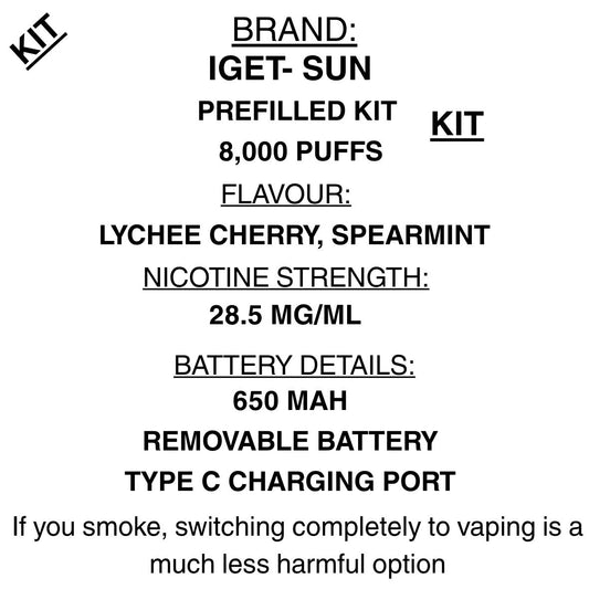 IGET SUN KP8000 Prefilled Vape Kit