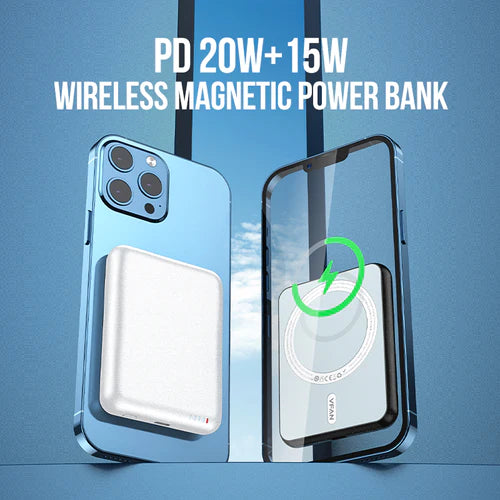 VFAN- 5000 mAh Power Bank- Wireless charging Power bank 15W Output