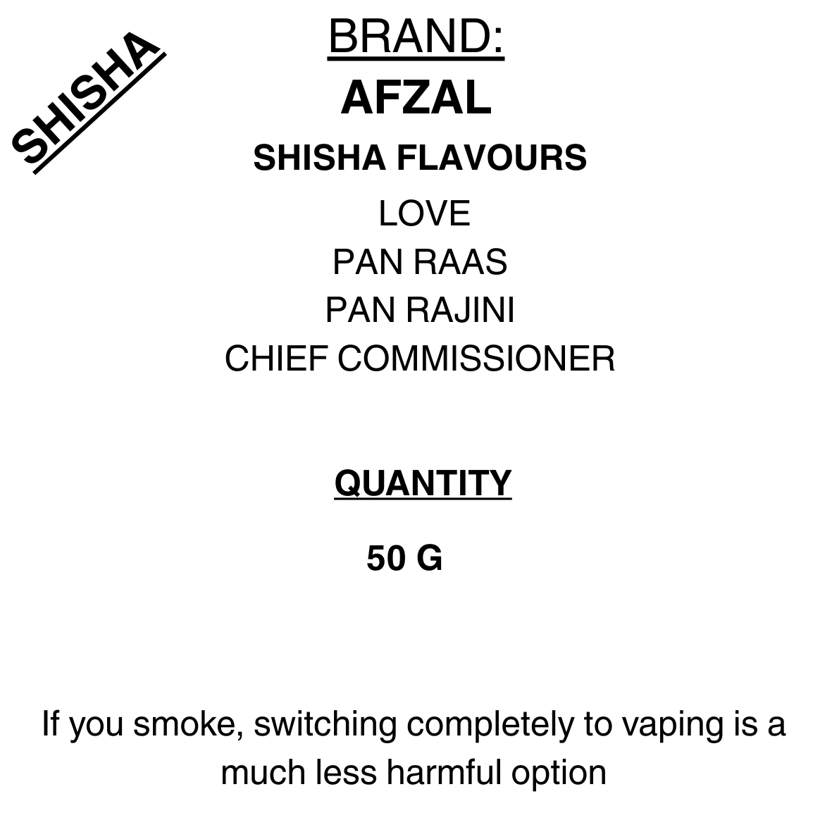 Afzal - Shisha Flavours 50G