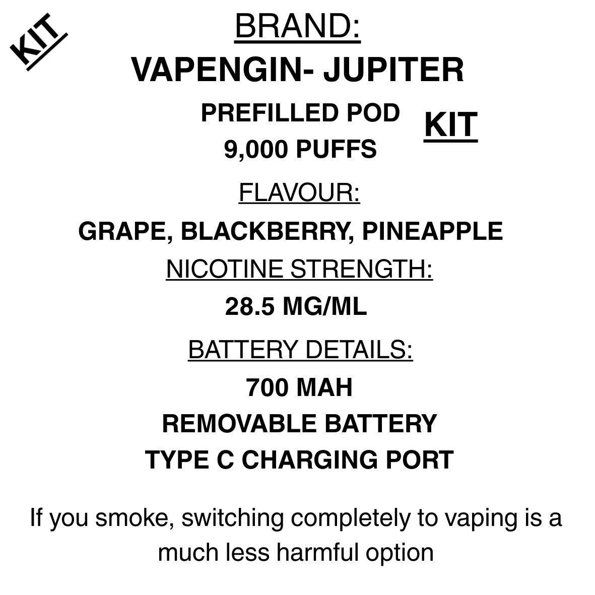 Vapengin - Jupiter 9000 Closed Pod Kit