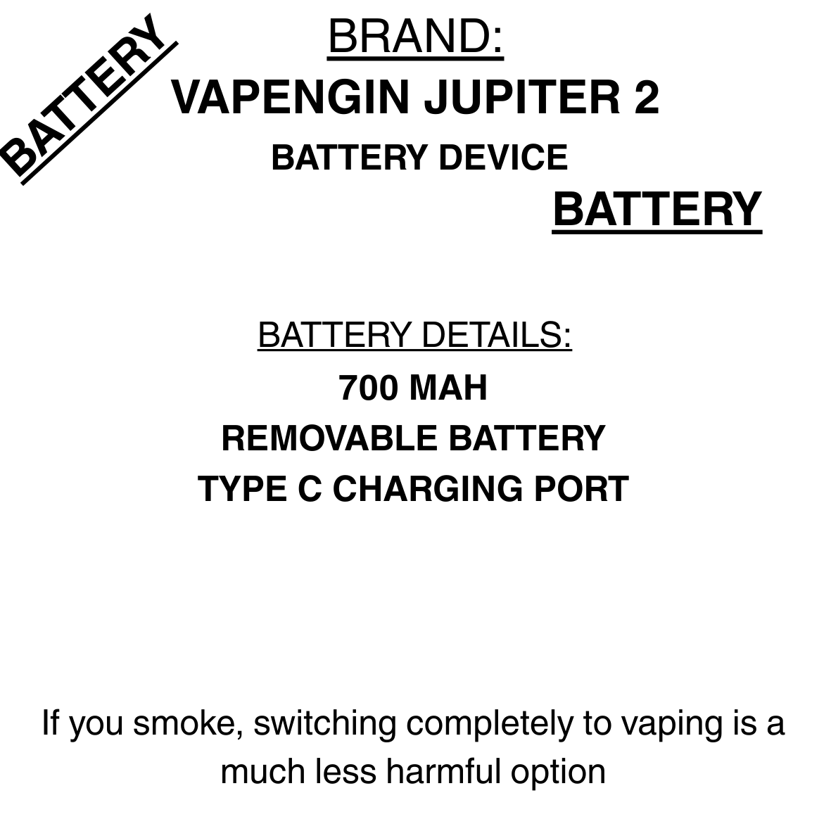 Vapengin - Jupiter 2 Battery Only Getavape Vapengin - Jupiter 2 Battery Only Getavape