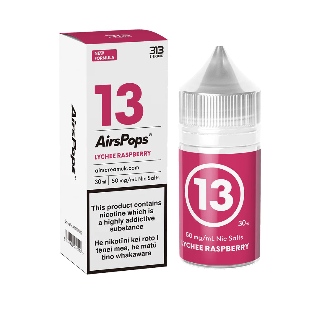 Airspops- Lychee Raspberry- 30ml Nic salt 50mg/ml