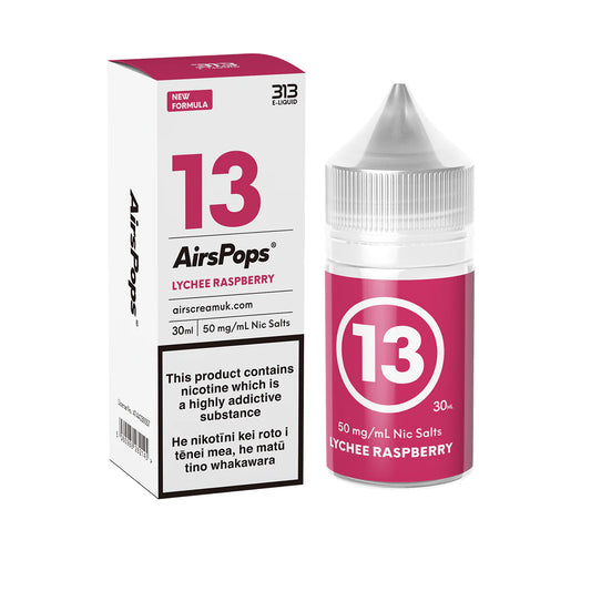 Airspops- Lychee Raspberry- Nic salt 28.5 mg/ml