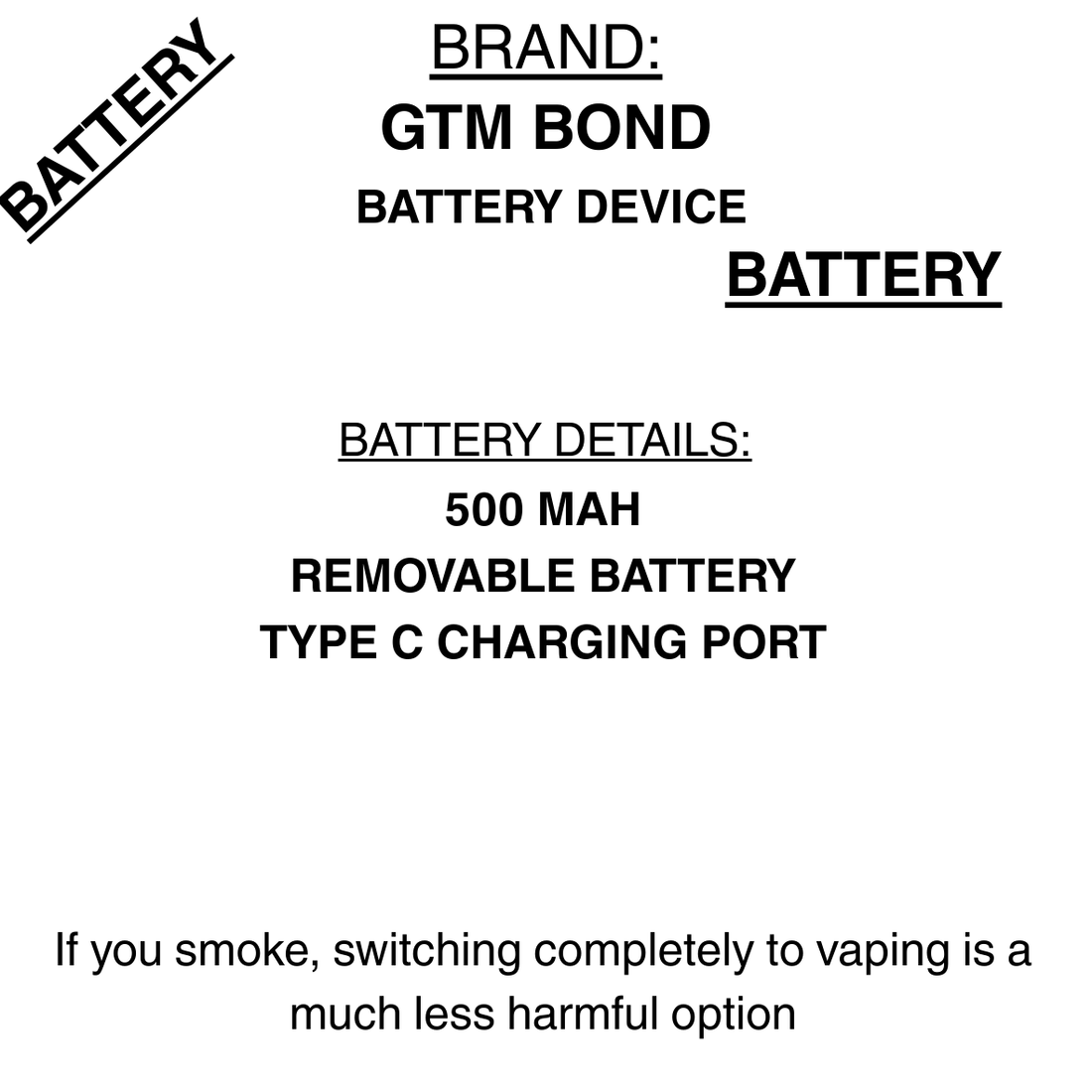 Gtm Computer Accessories GTM Bond - Battery Device - Compatible with GTM Bond pods – Getavape
