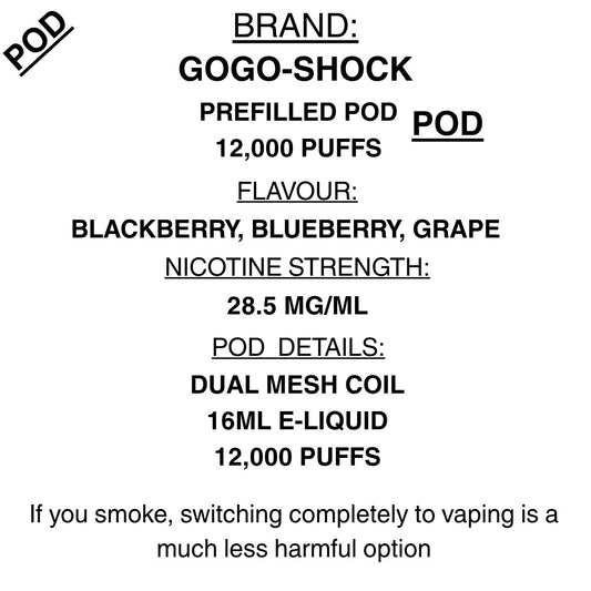 GOGO Shock E12000 Prefilled Pods