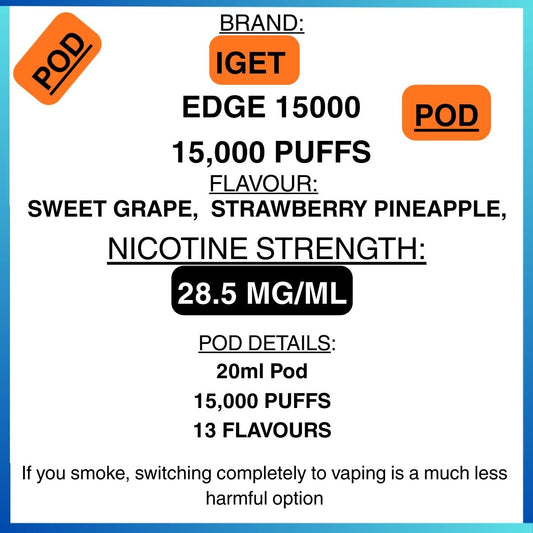 IGET Edge 15000 Replacement Pods – Getavape NZ