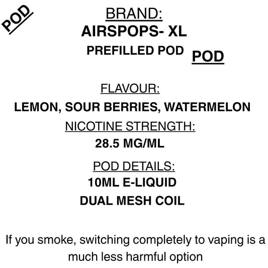 Airpops XL - Replacement Pods- 28.5mg/ml