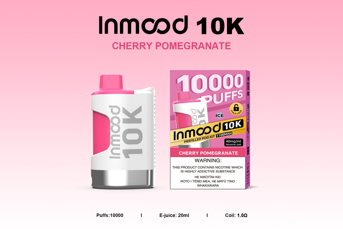 Inmood- 10K Prefilled Pod vape Kit 10000 puffs