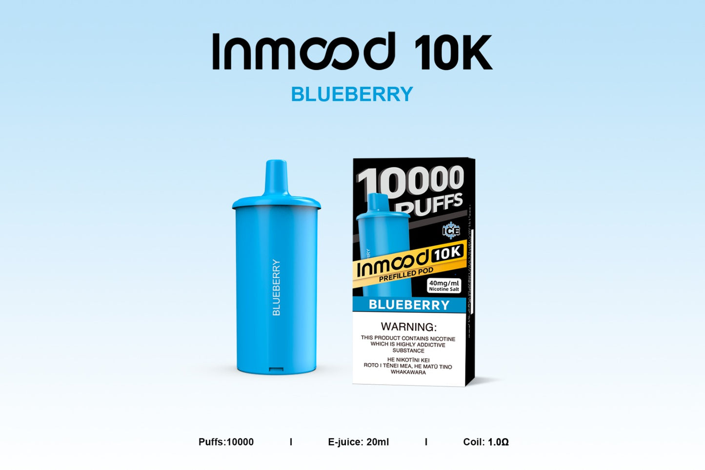 Inmood- 10K Prefilled Pods 10000 puffs -40mg/ml