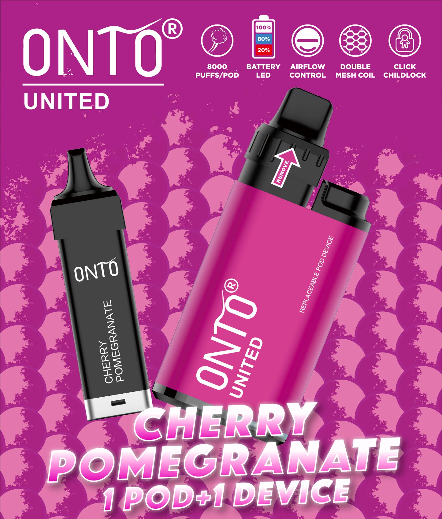 ONTO United  Pre-filled Pod vape- 8000 puffs