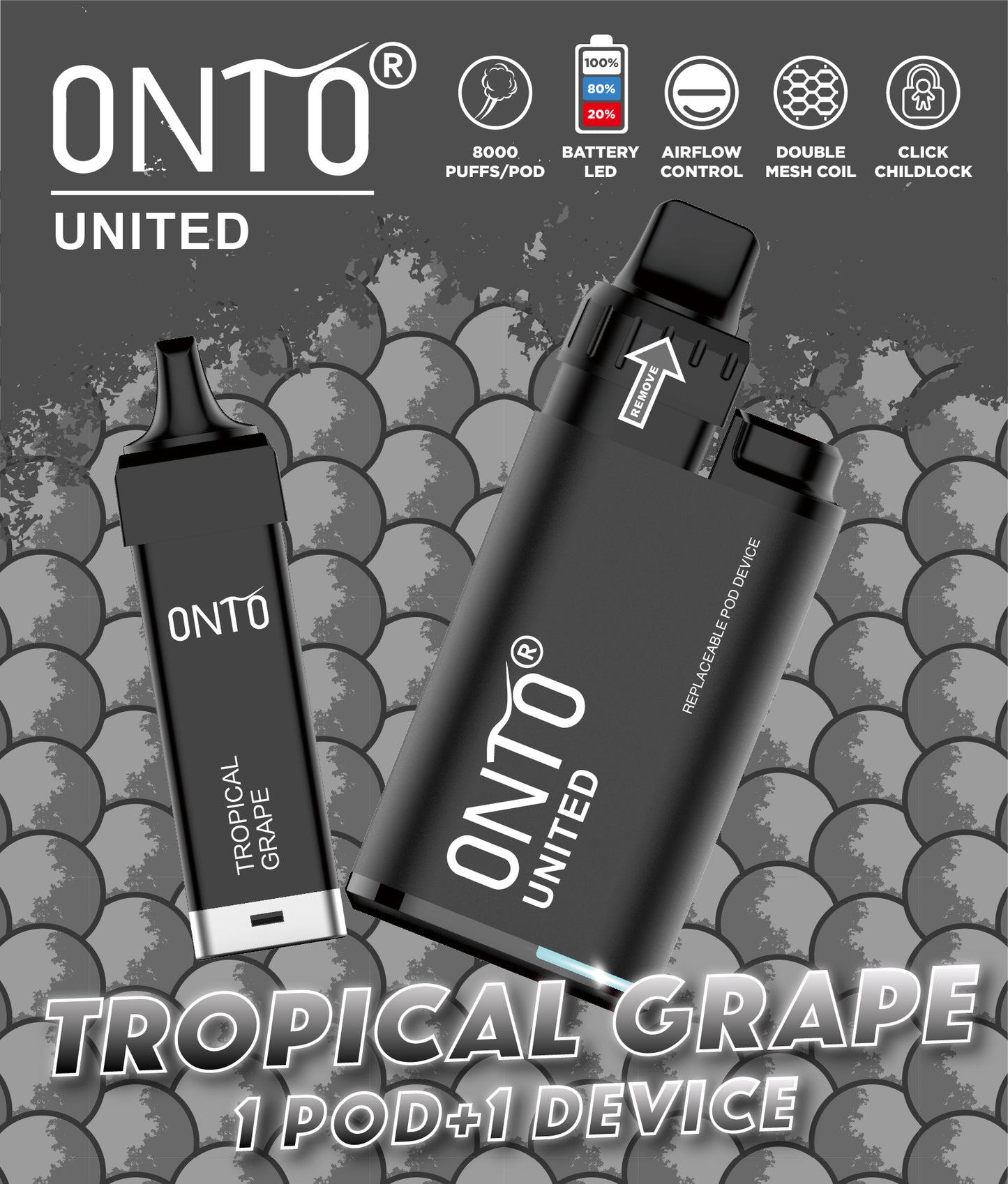 ONTO United  Pre-filled Pod vape- 8000 puffs
