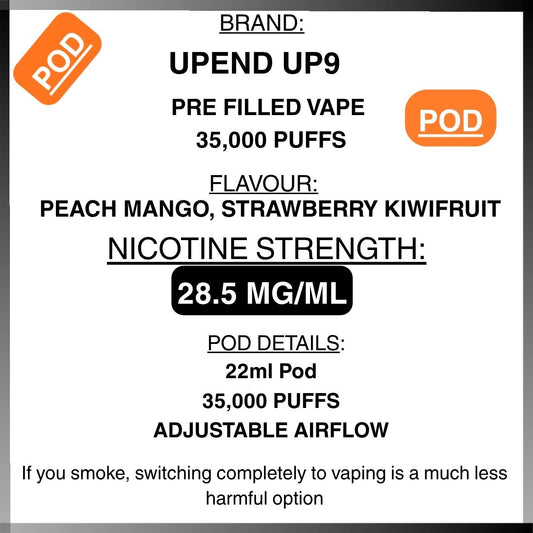 Upends UP9 Replacement Pods – Prefilled 22mL | Getavape NZ