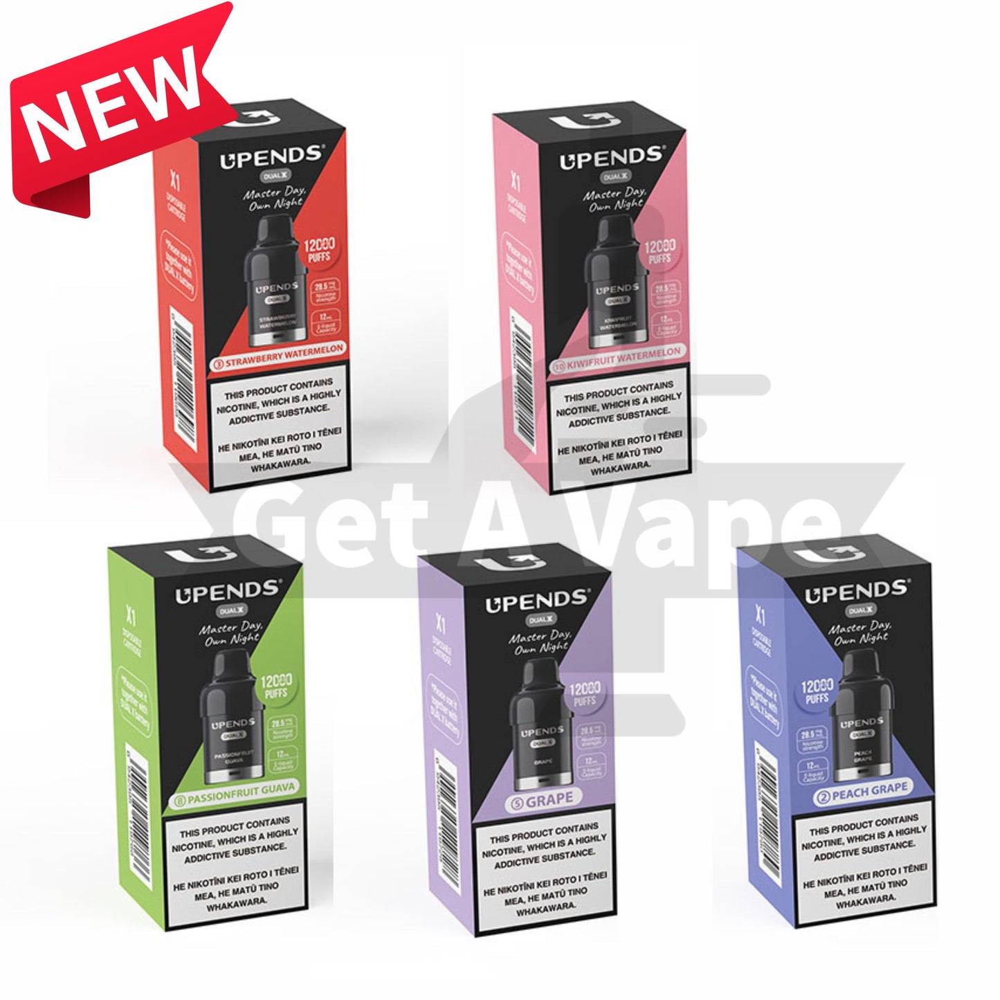 Upends- DualX- Replacement pods- 12000 puffs