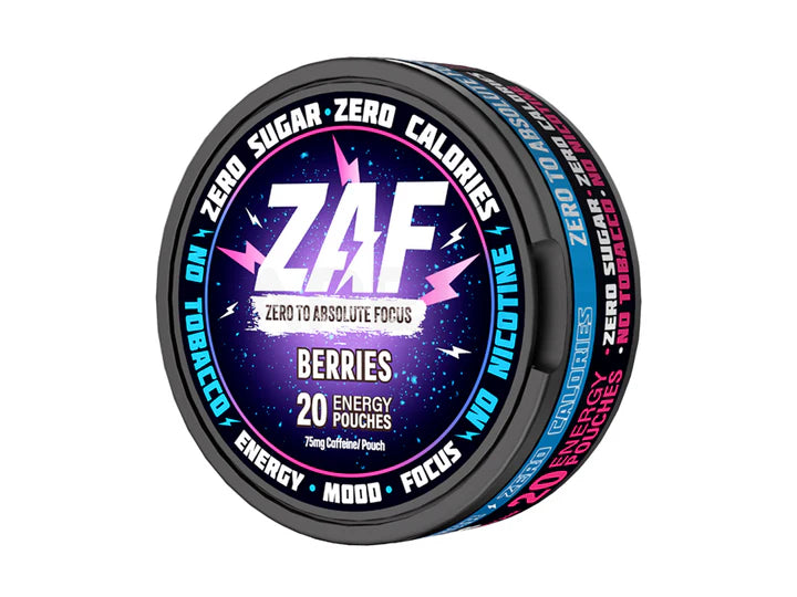 ZAF Energy Pouches | 75mg Caffeine Pouches | Getavape NZ