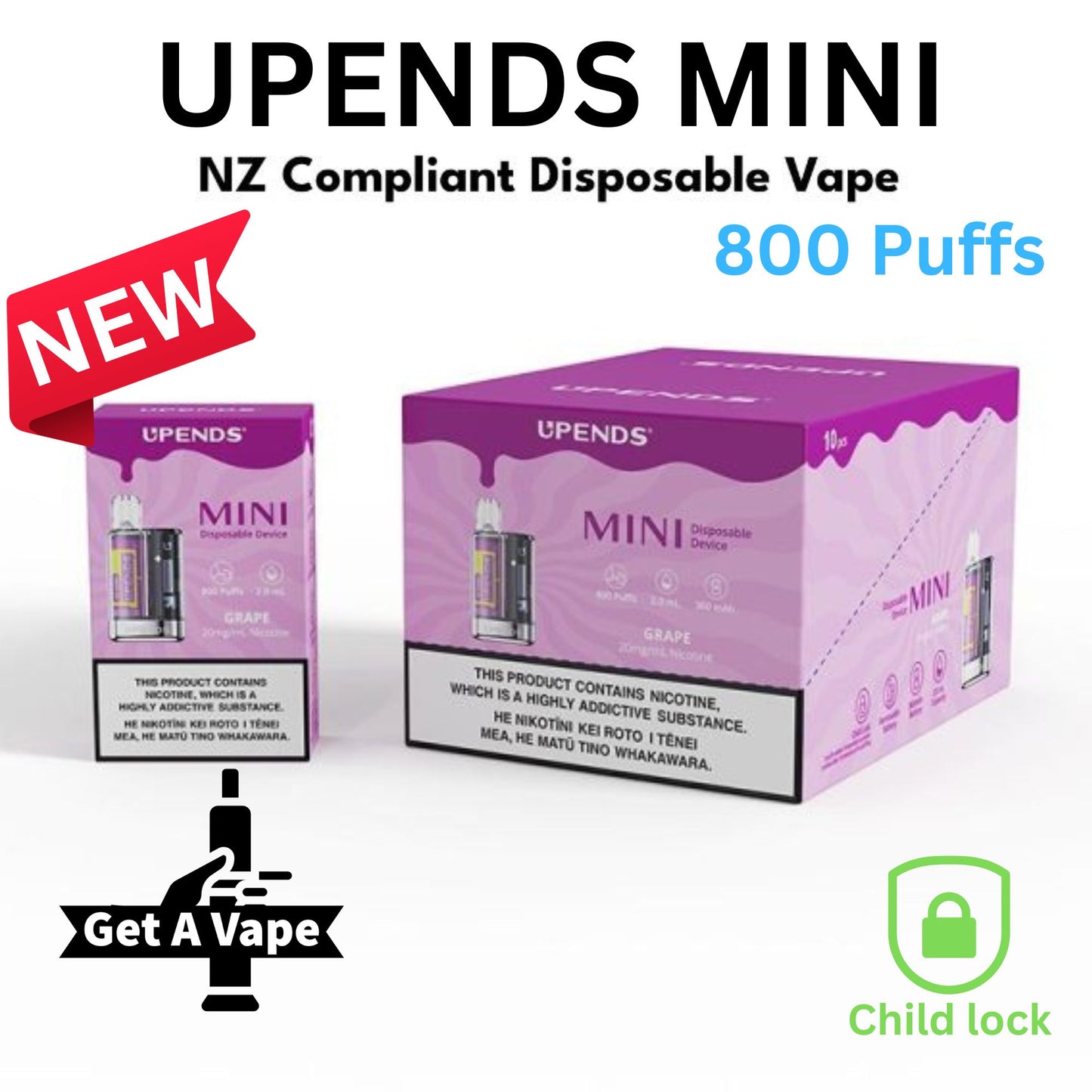 Upends Mini - 800 puffs disposable vape