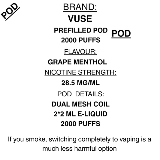 VUSE Pods- 28.5mg/ml